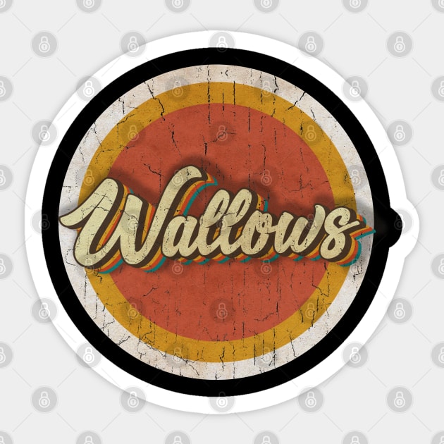 circle vintage Wallows Sticker by KewanAlasStore